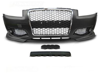Предна броня за Audi A3 8P (2005-2008) - RS Дизайн с хром решетка