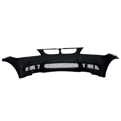 Bară de protecție față pentru BMW E90 / E91 (2005-2008) - design M3 fără găuri pentru proiectoare, fără găuri pentru spălătoare faruri, cu și fără senzori de parcare, amorsată