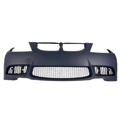 Bară de protecție față pentru BMW E90 / E91 (2005-2008) - design M3 fără găuri pentru proiectoare, fără găuri pentru spălătoare faruri, cu și fără senzori de parcare, amorsată