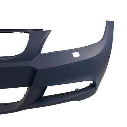 Bară de protecție față pentru BMW E90 / E91 (2008+) - design M-Tech cu găuri pentru spălătoare, fără parktronic, grunduită