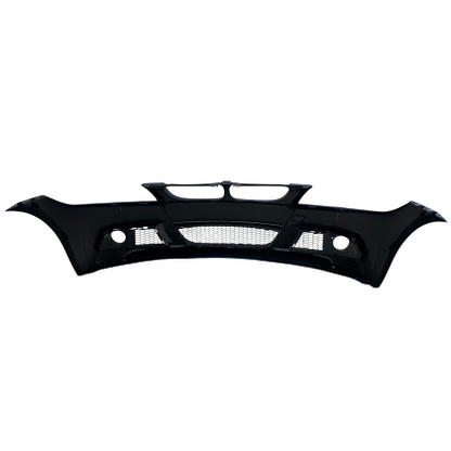 Bară de protecție față pentru BMW E90 / E91 (2008+) - design M-Tech cu găuri pentru spălătoare, fără parktronic, grunduită