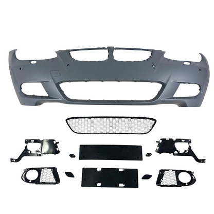 Предна броня за BMW E92 (2006-2009) - M-Tech дизайн с отвори за халогени и парктроник