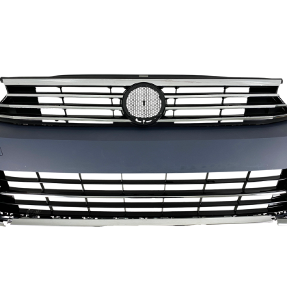 Предна броня за VW Passat B8 (2014-2019) - R дизайн с черна решетка