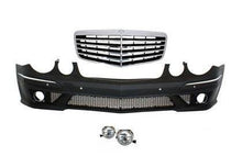 Bară față tuning pentru Mercedes W211 E-Class (2002-2009) - AMG cu grilă și proiectoare