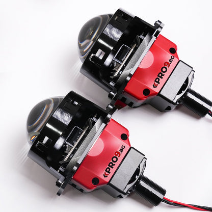 Bi-LED Лупи за вграждане 80W 3 инча +500% яркост 9500lm 6000K къси и дълги — к-т 2бр.
