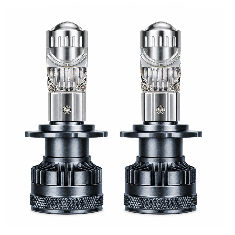 LED крушки H7 с лупи 80W 6000K 10000lm 12-24V