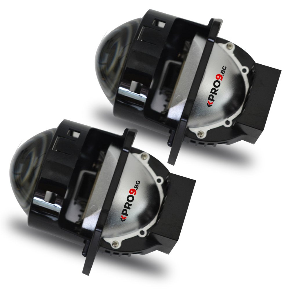 Bi-LED Лупи за вграждане 55W 3.0 инча +500% яркост 8500lm 6000K къси и дълги — к-т 2бр.