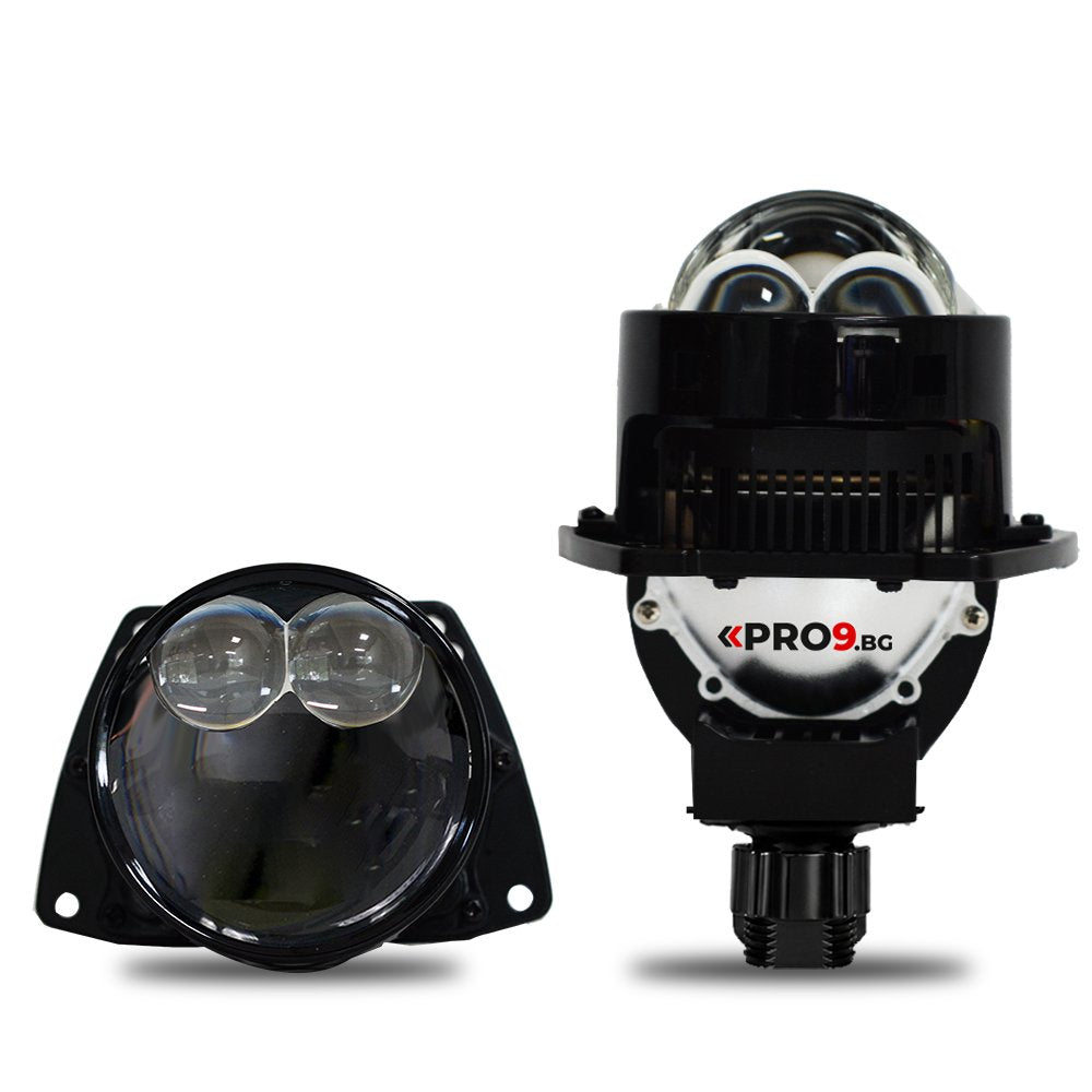 Bi-LED Лупи за вграждане 80W 3 инча +500% яркост 10000lm 6000K къси и дълги — к-т 2бр.
