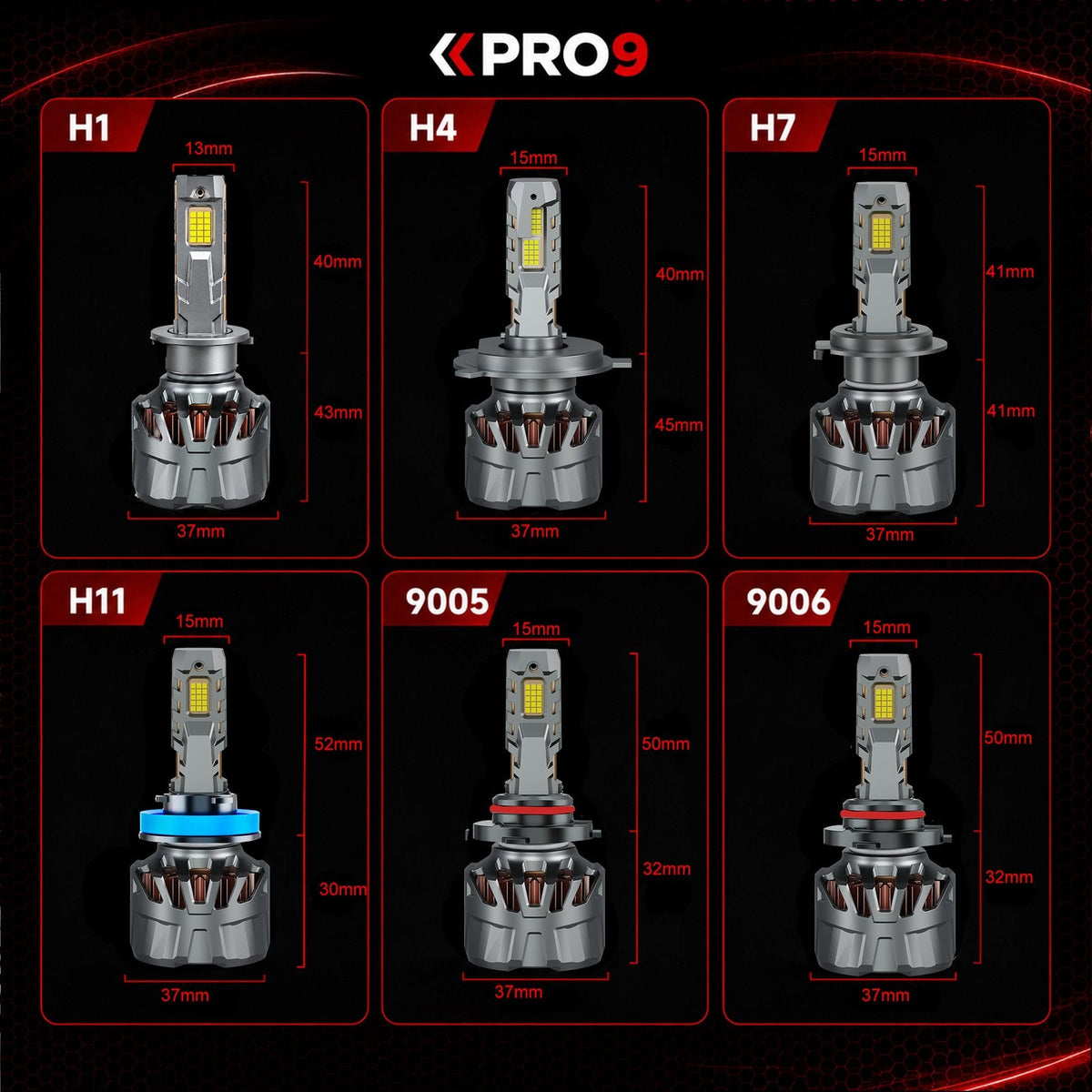 LED крушки H11 100W 6000K 16000lm 12-24V