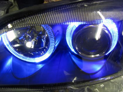 Кристални фарове Angel Eyes VW PASSAT B5.5 (01-05) - черни
