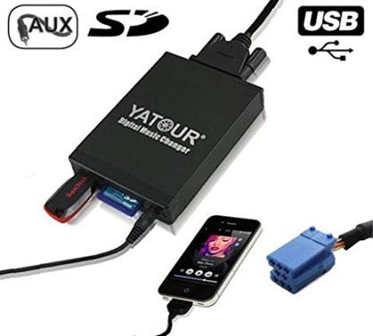 USB / MP3 audio inteface за VW GOLF 4, BORA, PASSAT, POLO, T5, SHARAN, BEETLE / AUDI A2, A3, A4, A6, A8, TT / SEAT Alhambra, Arosa, Cordoba, Ibiza, Leon, Toledo / Skoda Fabia, Octavia, Superb - с 8 пинов порт