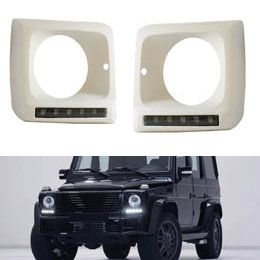 Дневни светлини за Mercedes W461 / W463 G-CLASS (1989-2010) - сиви с опушени дневни светлини