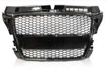 Решетка с поставка за емблема за Audi A3 (2008-2013) - RS-Look Черна-gloss