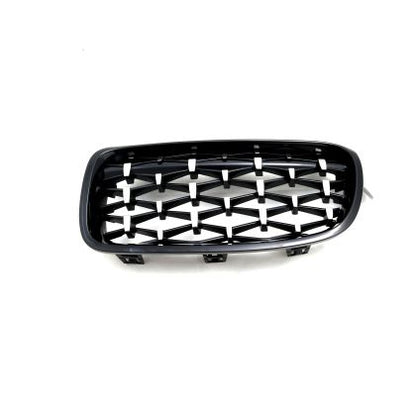 Решетки за BMW F30 (2011+) - Гланц - Diamond Design - хром / черно