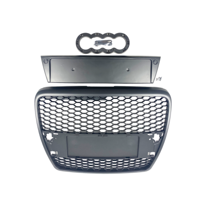 Решетка без емблема за Audi A6 4F (2004-2008) - черна RS Look