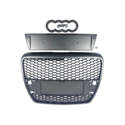 Решетка без емблема за Audi A6 4F (2004-2008) - черна RS Look