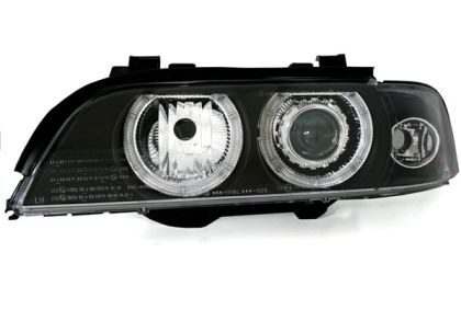 Кристални фарове Angel Eyes BMW E39 (1995-2000) - черни