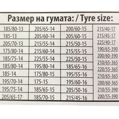 Метални вериги за сняг - размер 80 за 13", 14", 15" , 16'' - 2бр.