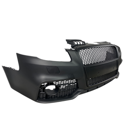 Предна броня за Audi A4 B7 8E (2004-2008) - S-Line Design с черна решетка без отвори за парктроник