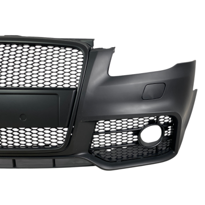 Предна броня за Audi A4 B7 8E (2004-2008) - S-Line Design с черна решетка без отвори за парктроник
