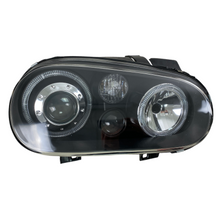 Кристални фарове Angel Eyes GOLF IV R32 - черни