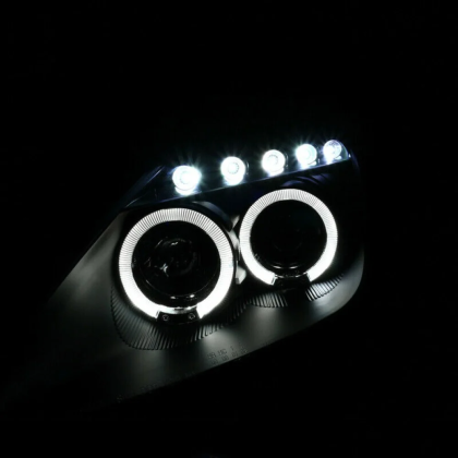 Кристални фарове Angel eyes TOYOTA CELICA T230 (99-05) - черни