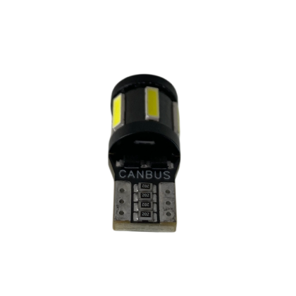 Лед крушка тип Т10 с 5 SMD 7020 + 4 SMD отпред 3030 Canbus - 5000К
