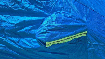 Покривало за кола ватирано отвътре, с цип за шофьорската врата и джобове за огледала 572x183x122cm - размер XXL - Синьо
