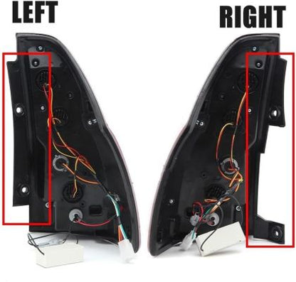 Диодни стопове за TOYOTA LAND CRUISER Prado J120 (2003-2009) - full Led Uprgade to J150 look - червени с бягащ опушен мигач