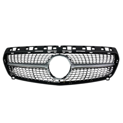 Решетка Mercedes W176 A-Class (2013-2015) - Diamond look, черна с хром лайсни