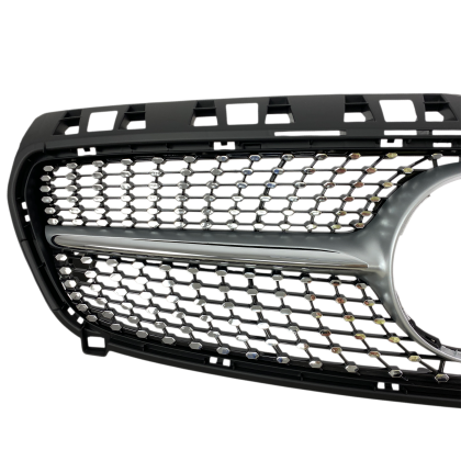 Решетка Mercedes W176 A-Class (2013-2015) - Diamond look, черна с хром лайсни