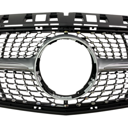Решетка Mercedes W176 A-Class (2013-2015) - Diamond look, черна с хром лайсни
