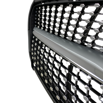 Решетка Mercedes W176 A-Class (2013-2015) - Diamond look, черна с хром лайсни