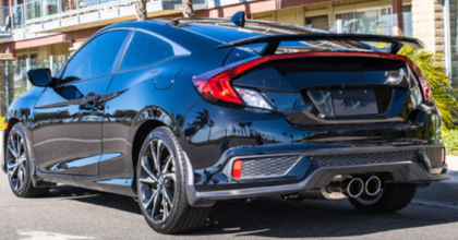 Спойлер за багажник за Honda Civic (2016-2020) GT Plane Style - черен гланц