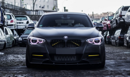 Добавка предна броня за BMW F20 (2011-2014) M Performance Style - черен гланц