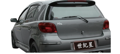 Спойлер антикрило за Toyota Yaris (1999-2006) с трети стоп - черен гланц