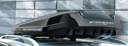 Автобокс Junior Strike 199x84x41cm с 85 mm крепежи,с двустранно отваряне с ключ, 480 литра - черен гланц