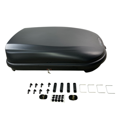 Автобокс Junior FL 125x90x34cm с 80 mm крепежи, с ключ, 320 литра - черен