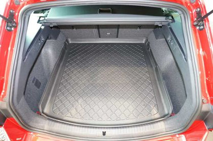 Гумирана стелка за багажник за Seat Leon IV / Leon e-Hybrid PHEV, mHEV / Cupra Leon e-Hybrid Sportstourer (2020+); upper boot; adjustable boot floor in top position