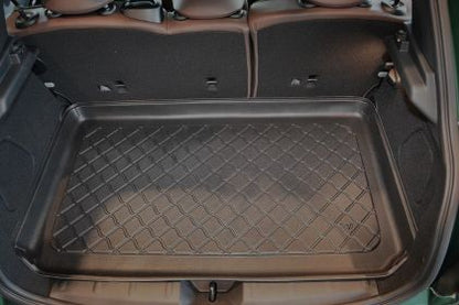 Гумирана стелка за багажник за Mini III F55 (2014+) 5 door Hatchback 5d upper boot (height adjustable boot floor in upper position = flat loading threshold from tailgate to back seats)