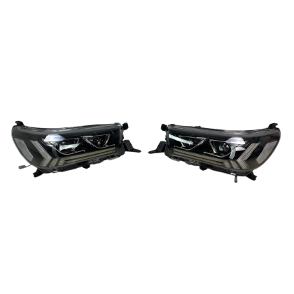 Кристални фарове за Toyota Hilux (2015-2020), led с дневни светлини