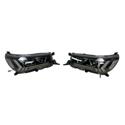 Кристални фарове за Toyota Hilux (2015-2020), led с дневни светлини