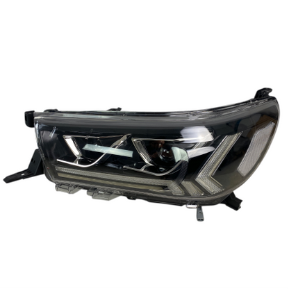 Кристални фарове за Toyota Hilux (2015-2020), led с дневни светлини