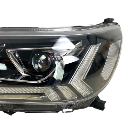 Кристални фарове за Toyota Hilux (2015-2020), led с дневни светлини
