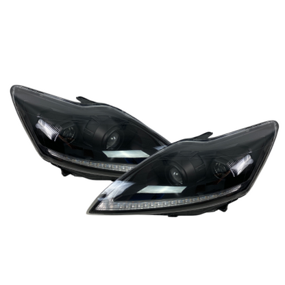 Кристални фарове за Ford Focus (2009-2011), led с дневни светлини