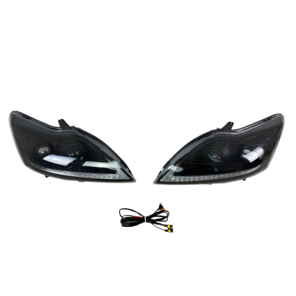 Кристални фарове за Ford Focus (2009-2011), led с дневни светлини