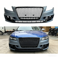 Предна броня за Audi A4 B8 (2008-2012) конверсия към Audi RS4 (2016-2019) - без отвори за парктроник