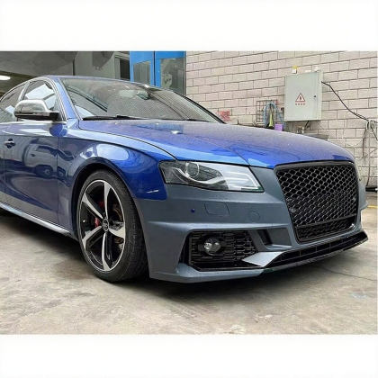 Предна броня за Audi A4 B8 (2008-2012) конверсия към Audi RS4 (2016-2019) - без отвори за парктроник