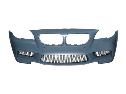 Предна броня за BMW F10 / F11 (2010-2014) - M5 дизайн с отвори за парктроник, без отвори за халогени