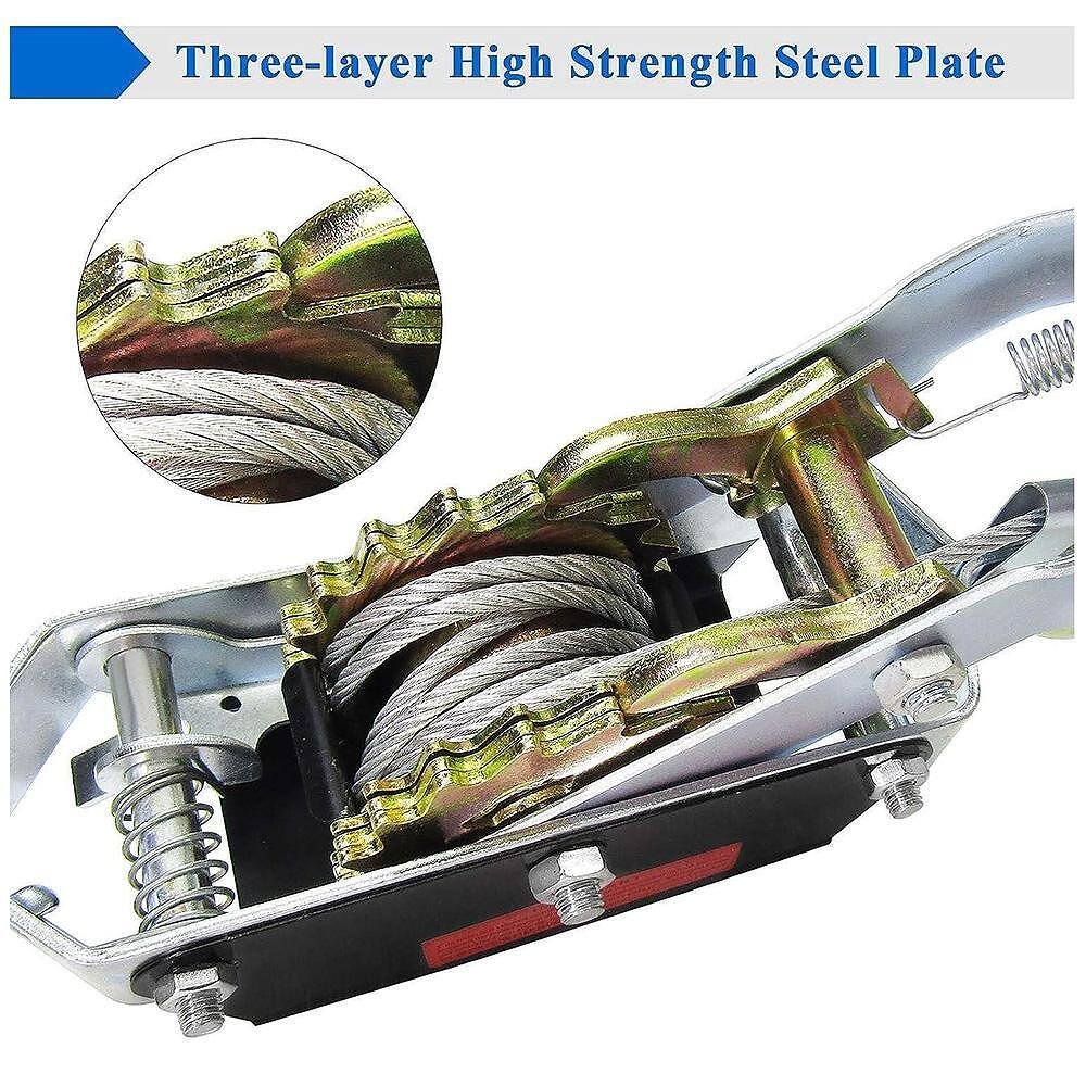 Hand Winch-Pulley with Steel Cable, 4 Ton